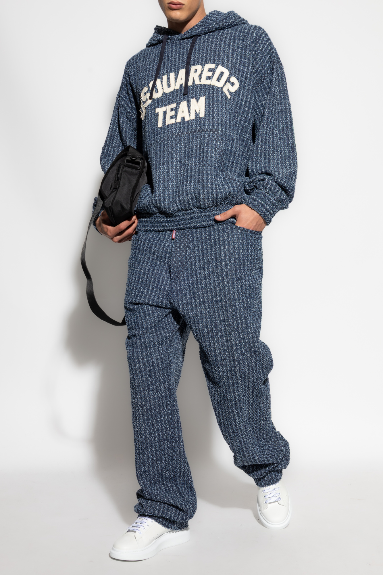 VIP【関税送料無料】希少 DSQUARED2 BLUE WOOL SWEATSHIRT Blue Sweatshirt with logo Dsquared2 - Vitkac GB